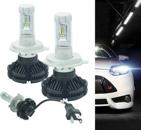 Coppia-Lampade-Led-Auto-Fari-H4-X3-Kit-Lampadine-50w-6000-Lumen-Ip67