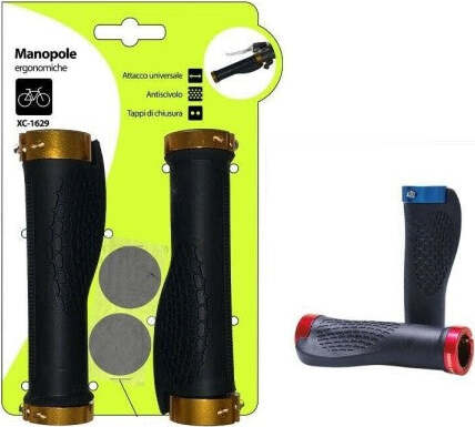 Coppia-Manopole-Ergonomiche-Manubrio-Sterzo-Bici-Bicicletta-Universale-Xc-1629