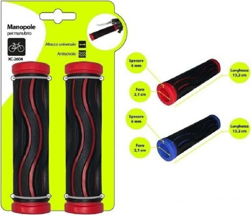 Coppia-Manopole-Per-Manubrio-Sterzo-Bici-Bicicletta-Universale-Con-Onde-Xc-2604