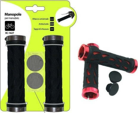 Coppia-Manopole-Per-Manubrio-Sterzo-Bicicletta-Universale-Tappi-Chiusura-Xc-1627