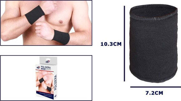 Coppia-Polsini-Elastici-Per-Polso-Fitness-Sport-Anallergico-Protezione-Nero
