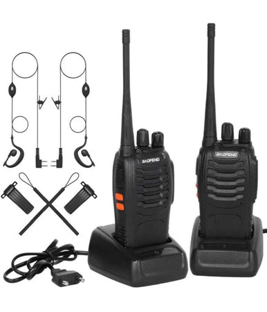 Coppia Ricetrasmittente Walkie Talkie Portatile 16 Canali 3.7 V 400 - 470 Mhz