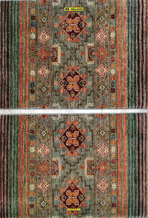 Coppia-Scendiletto-Khorgin-Shabargan---Tappeti-Moderni-Multicolore-Con-Disegni-Geometrici-Antich-Set-2-Pz.