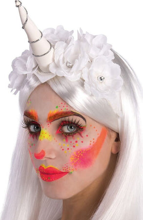 Copricapo Unicorno Bianco con fiori ed Elastico In Busta Giochi e giocattoli/Giochi d'imitazione e accessori di travestimento/Accessori per travestimento/Bigiotteria e set di cosmetici e gioielli/Decorazioni per capelli Kondorama - Martinsicuro, Commerciovirtuoso.it