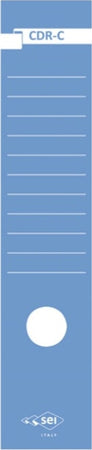 Copridorso CDR C - carta autoadesiva - 7 x 34 5 cm - blu - Sei Rota - conf. 10 pezzi Cancelleria e prodotti per ufficio/Archivio ufficio e accessori per scrivania/Raccoglitori e accessori per raccoglitori/Divisori per raccoglitori Eurocartuccia - Pavullo, Commerciovirtuoso.it