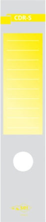 Copridorso CDR S - carta autoadesiva - 7 x 34 5 cm - giallo - Sei Rota - conf. 10 pezzi Cancelleria e prodotti per ufficio/Archivio ufficio e accessori per scrivania/Raccoglitori e accessori per raccoglitori/Divisori per raccoglitori Eurocartuccia - Pavullo, Commerciovirtuoso.it