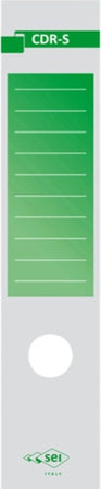 Copridorso CDR S - carta autoadesiva - 7 x 34 5 cm - verde - Sei Rota - conf. 10 pezzi Cancelleria e prodotti per ufficio/Archivio ufficio e accessori per scrivania/Raccoglitori e accessori per raccoglitori/Divisori per raccoglitori Eurocartuccia - Pavullo, Commerciovirtuoso.it