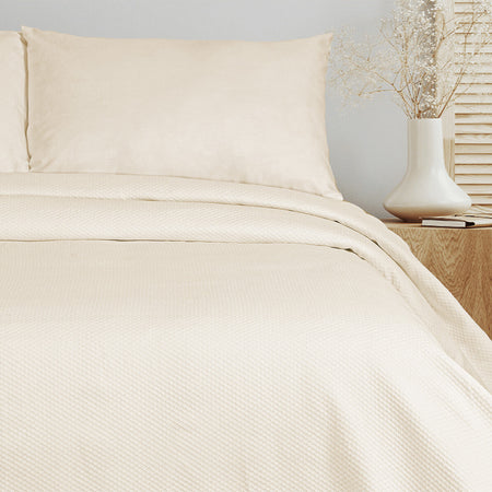 Daunex Copriletto Matrimoniale in Cotone Jacquard - Honey