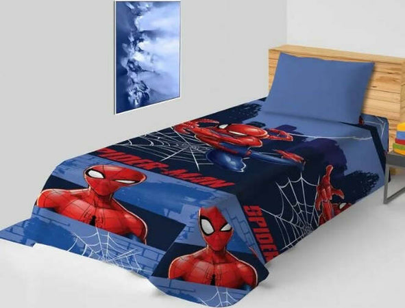 Copriletto-singolo-spiderman-frozen-minnie-disney-by-hermet-100%-cotone-traspirante-ultra-morbido-e-coloratissimo