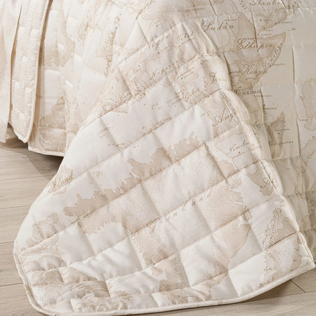 Alviero Martini 1A Classe Copriletto Trapuntato Matrimoniale In Raso Di Cotone Geo white 2502S220