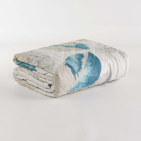 Copriletto trapuntato incanto Foglia matrimoniale imbottitura anallergica – Maè, Via Roma 60