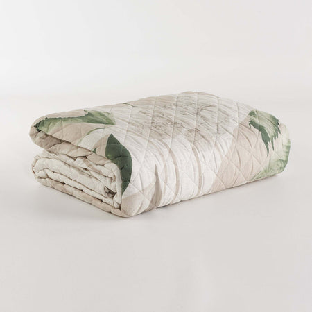 Copriletto trapuntato incanto Foglia matrimoniale imbottitura anallergica – Maè, Via Roma 60