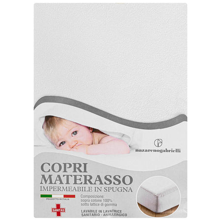 Coprimaterasso per culla/lettino gommato 80 x 190 cm