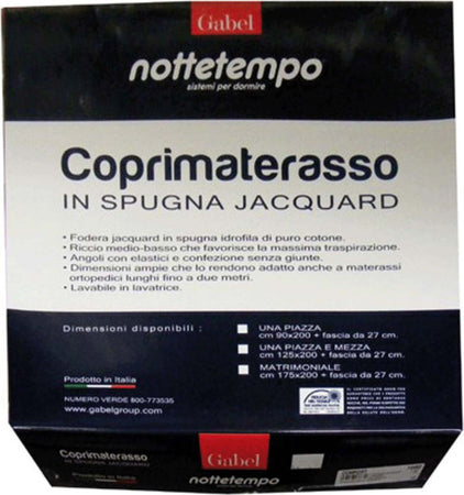 Coprimaterasso-Singolo-con-angoli-in-Spugna-Jacquard-GABEL