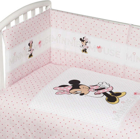 Copripiumino-lettino-con-paracolpi-Disney-Minnie-Mouse