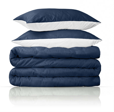Copripiumino Matrimoniale Cotone 100% BLU Double Face BLU e BIANCO Inserimento Facile Set Copri Piumino E Federe Sacco Piumino Blu 245 X 256 Cm 2x Cuscino 50 X 80 Cm Copri Piumino Con Patella Oeko-Tex Salvi Fabrics Casa e cucina/Tessili per la casa/Biancheria da letto/Copripiumini e set da letto/Set copripiumini e federe Salvi Fabrics - Casorate Sempione, Commerciovirtuoso.it