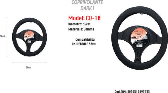 Coprivolante-Fodera-Sterzo-Dark-I-Maxtech-Per-Auto-In-Gomma-Universale-36cm-Cv-10