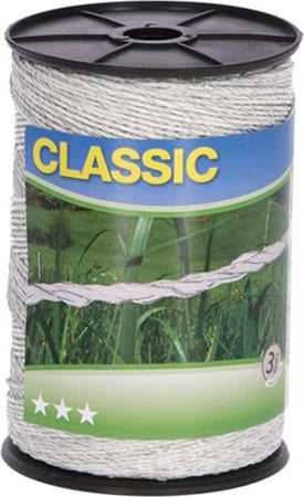 Corda recinto elettrico per cavalli e mucche, fune Bianca 6 x 0,20 mm 500 mt Commercio Industria e Scienza/Attrezzature e forniture agricole/Strutture/Recinzioni La Zappa - Altamura, Commerciovirtuoso.it
