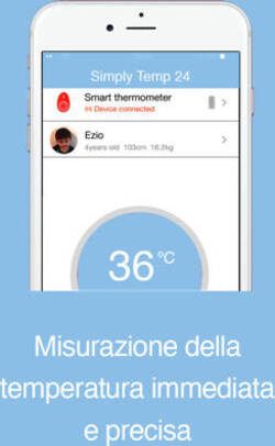Corman Simplytemp 24 Termometro Bluetooth Termometro Senza Contatto per Bambini e Anziani Termometro Senza Contatto Sanitaria Gioia del Bimbo - Villa San Giovanni, Commerciovirtuoso.it