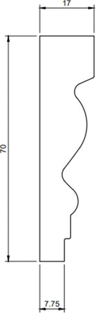 Cornice decorativa per pareti in duropolimero 2000x69x17mm Fai da te/Prodotti per la costruzione/Materiali da costruzione/Pavimenti/Materiali per pavimenti/Battiscopa Led Mall Home - Napoli, Commerciovirtuoso.it