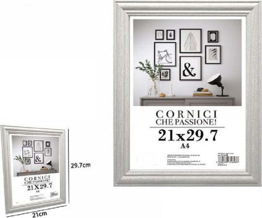 Cornice-Fotografie-Quadri-Tele-Poster-Portafoto-21-X-29.7cm-Modello-Silver-71619