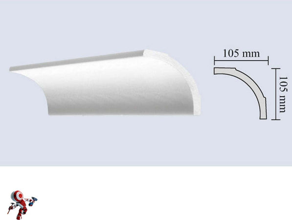Cornice-in-polistirolo-mm105x105x2mt.-mod.B105-confezione-da-1-barra