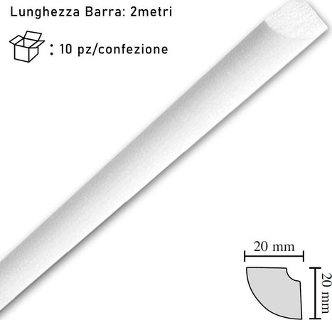Cornice-in-polistirolo-mm20x20x2mt.-mod.H15-confezione-da-10-barre
