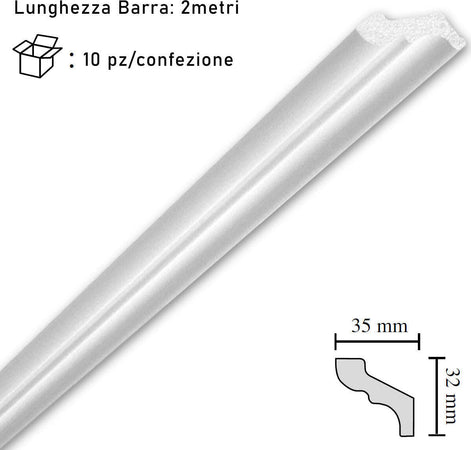 Cornice-in-polistirolo-mm35x32x2mt.-mod.F35-confezione-da-10-barre