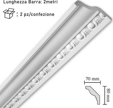 Cornice-in-polistirolo-mm70x80x2mt.-mod.G4-confezione-da-2-barre