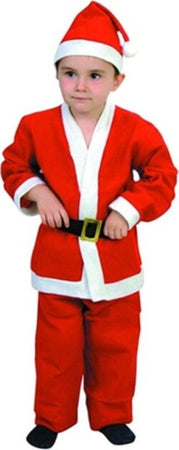 Costume-Bimbo-Babbo-Natale-Tg-Unica-1-3-Anni-Vestito-+-Cappello
