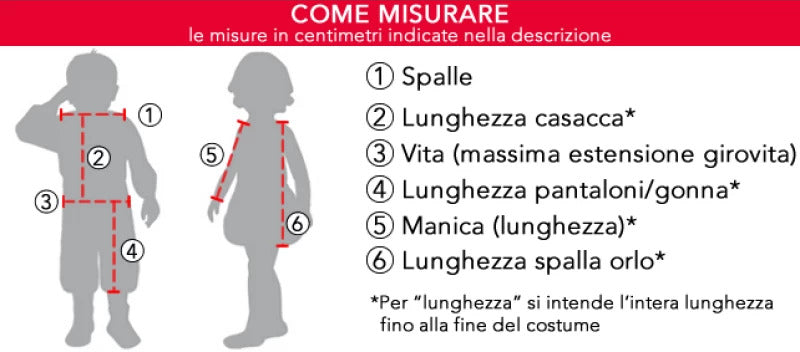 Costume carnevale burattino 0-3 anni - veneziano 50738