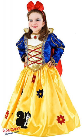 Costume carnevale principessa dei boschi lusso da 2 a 6 anni - veneziano 1192