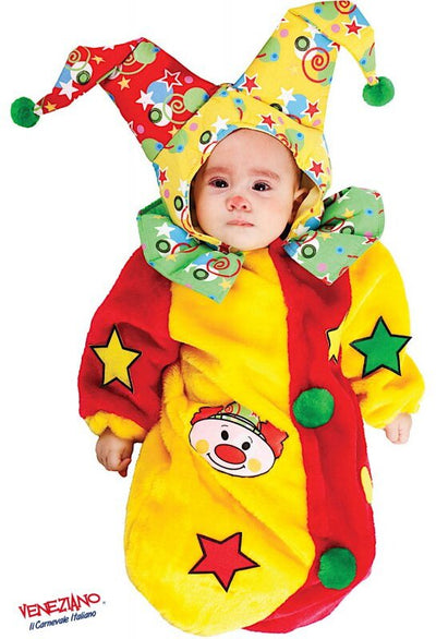Costume carnevale saccottino pagliaccetto 0-3 mesi - veneziano 3591