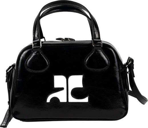 COURREGES-Reedition-Naplack-bauletto-in-nero-da-donna