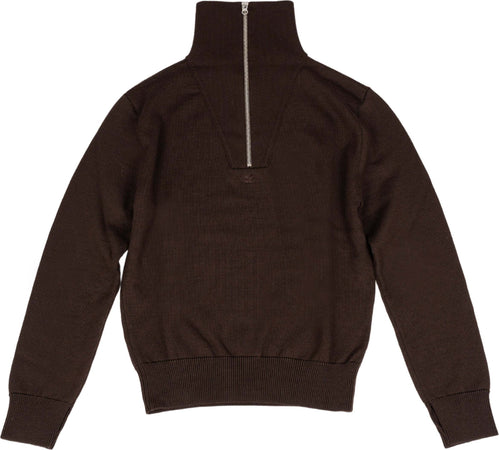 COURREGES-Trucker-maglione-in-lana-in-marrone-da-uomo