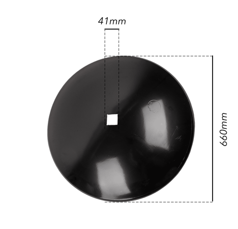 Disco frangizolle liscio Ø 660mm spessore 6mm con foro quadrato da 41mm