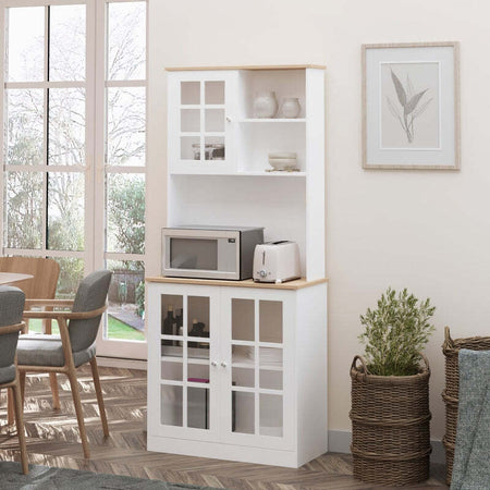Credenza-alta-da-cucina-Moderna-in-Legno-MDF-Bianco-con-2-Vetrinette-80-x-37-x-183-cm-,-mobile-vetrina-multiuso-sala-da-pranzo-soggiorno-salotto-ingresso-ufficio-studio-F835-209A