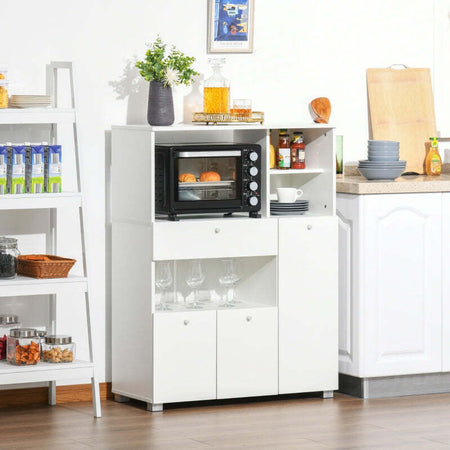 credenza-alta-da-Cucina-per-Microonde-con-Armadietti,-Mensole-e-Cassetto,-Credenza-Moderna-in-Legno-90x40x120cm-Bianco-mobile-multiuso-sala-pranzo-ingresso-camera-cameretta-bagno-F835-398A