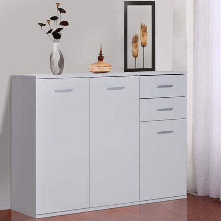 credenza-bianca-madia-mobile-tv-bianco-Armadietto-da-Ufficio-studio-3-Armadietti-2-Cassetti-Legno-106x35x76cm-buffet-comò-cucina-soggiorno-F837-003A