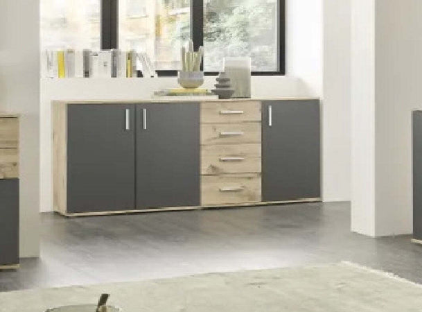 credenza-moderna-madia-soggiorno-cucina-ingresso-cassettiera-camera-salotto-in-legno-mobile-multiuso-ufficio-studio-dispensa-moderno-buffet-tv-marrone-rovere-e-grigio-scuro-T2056,59,2S