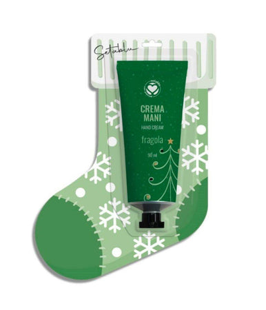 Crema Mani Fragola Seta Blu 100ml Idea Regalo Natale Confezione Calza Di Natale