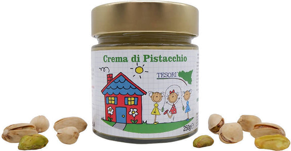 Crema Spalmabile di Pistacchio 200g Tradizionale Artigianale Siciliana Prodotta in Sicilia Pistacchio Puro (40%) crema spalmabile Tesori Di Sicilia - Nicosia, Commerciovirtuoso.it