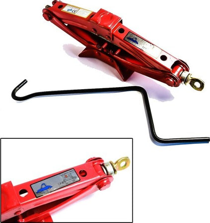 Cric-Crick-A-Pantografo-Sollevatore-Manuale-2-Ton-Auto-Ruote-2000-Kg
