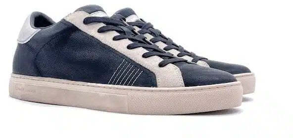 CRIME LONDON LOW TOP ESSENTIAL Sneaker uomo in pelle nera e grigia