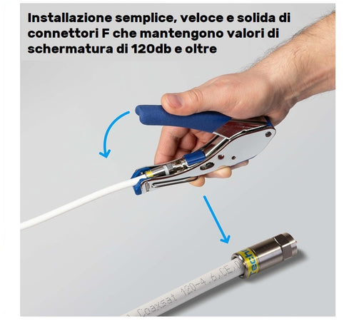 Pinza Crimpatrice per connettori F a compressione RG6