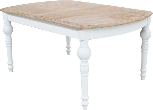 CROSS---tavolo-vintage-in-legno-150/190x100-Bianco-Milani-Home
