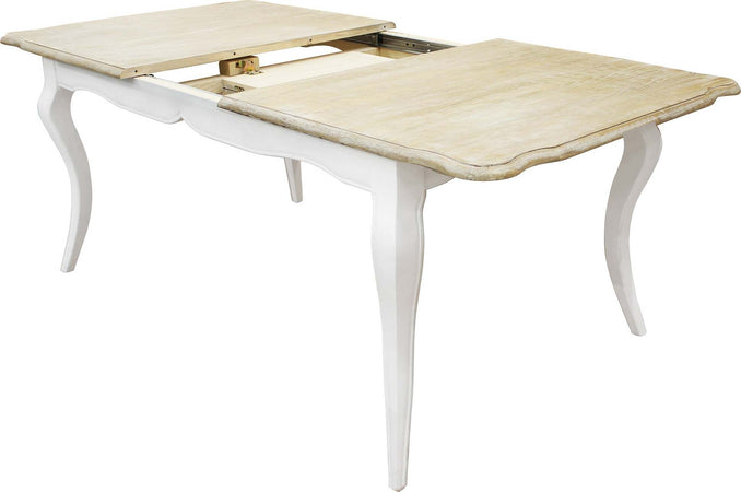 CROSS---tavolo-vintage-in-legno-160/200x100-Bianco-Milani-Home