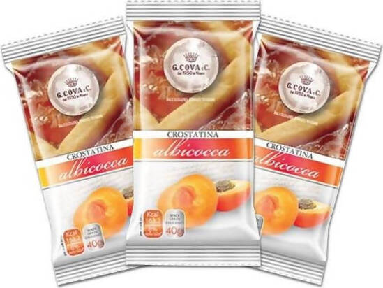 30 pezzi Crostatina albicocca mono porzione 40 gr Giovanni Cova & C confezione da 30 pz merendine e snack dolci Non solo caffè online - Albano Laziale, Commerciovirtuoso.it
