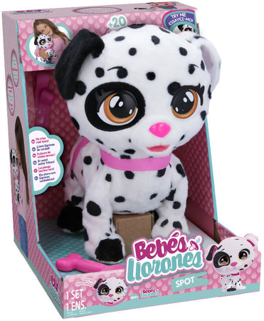 Cry Babies Spot Il Cucciolo Di Dalmata Adorabile Cane Di Peluche Interattivo Che Cammina E Piange Lacrime Vere E Include Accessori -Giocattolo E Regalo per Bambine E Bambini Dai 3 Anni in Su Giochi Preziosi