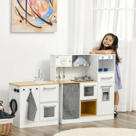 Cucina-Giocattolo-2-Pezzi-per-Bambini-3-6-Anni-con-Utensili-da-Cucina,-Luci-ed-Effetti-Sonori,-in-MDF-e-PP-KJ6350-141V00WTKJ6